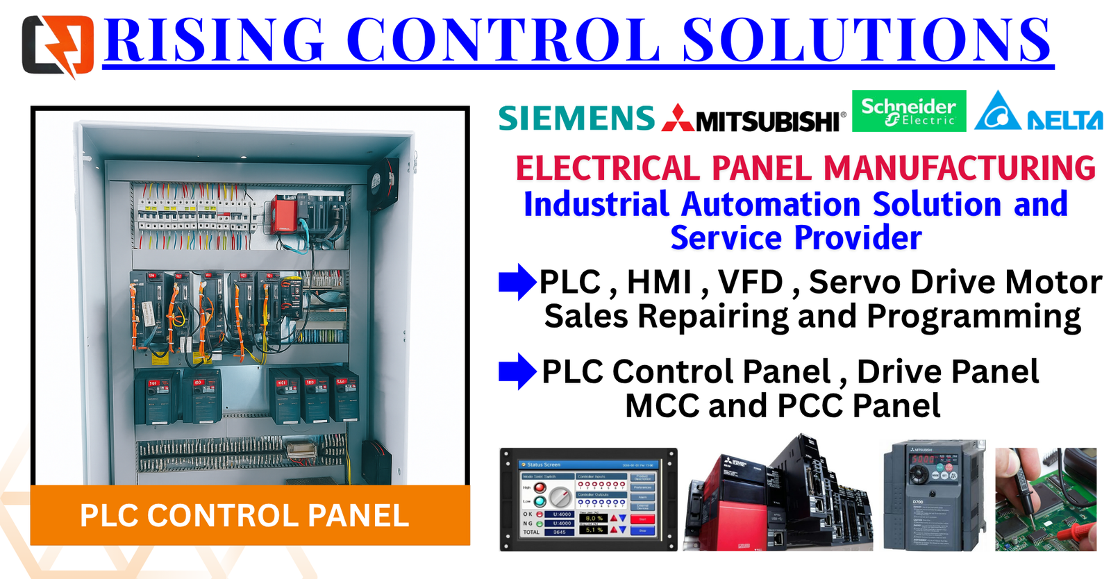 plc_control_panel manufactured by Rising Control Solutions in Noida