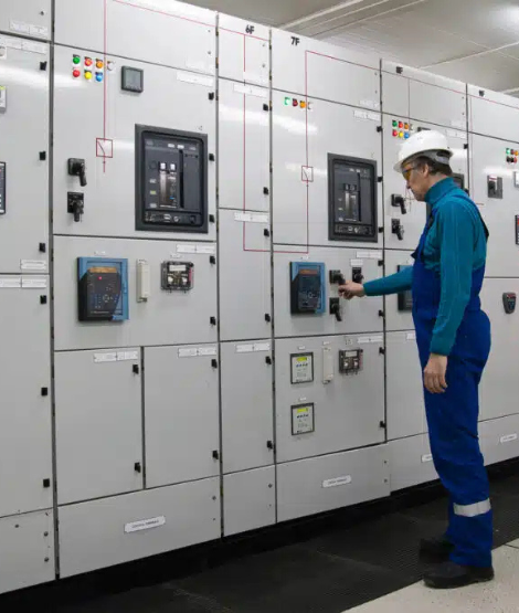 A Schneider Electric molded case circuit breaker (MCCB)